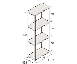 �C�g�[�L�^ITOKI �y�ʒI ERR�J���^ H2400×W1200×D450 �L���I 3�i 1��
