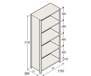 Cg[L^ITOKI yʒI ERR^ H2100×W1800×D300 LI 4i 1