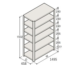 �C�g�[�L�^ITOKI �y�ʒI ERR�J���^ H1500×W1500×D450 �L���I 5�i 1��