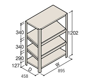 �C�g�[�L�^ITOKI �y�ʒI ERR�X�Ό^ H1200×W900×D450 �L���I 3�i 1��
