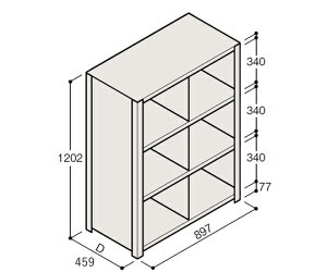 �C�g�[�L�^ITOKI �y�ʒI ERR�d�،^ H1200×W900 ×D450 �L���I 3�i 2���� 1��