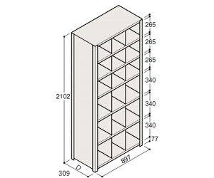 �C�g�[�L�^ITOKI �y�ʒI ERR�d�،^ H2100×W900 ×D300 �L���I 6�i 3���� 1��