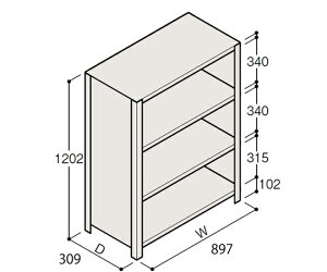 �C�g�[�L�^ITOKI �y�ʒI ERR���^ H1200×W900×D300 �L���I 3�i 1��