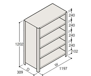 Cg[L^ITOKI yʒI ERR^ H1200×W1200×D300 LI 4i 1
