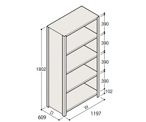Cg[L^ITOKI yʒI ERR^ H1800×W1200×D600 LI 4i 1