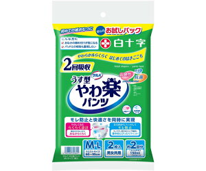 白十字 サルバやわ楽パンツ お試しパック M-L 男女共用 2枚×20個入 1ケース(2枚×20個入) 35862