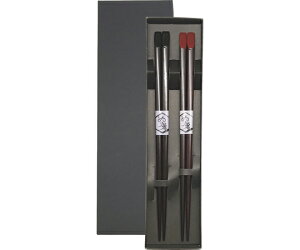 丸十 天削木箸 溜 ペア 黒箱入 1個 742713