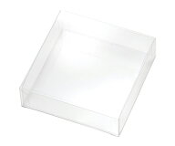 HEIKO PETクリアケース 85×85×25mm 無地 1パック（10個入） 入数:1パック(10個入) 006854113