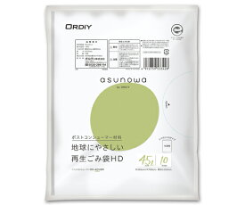 オルディ ASW再生ごみ袋 HD45L 0.012mm 半透明 10P 100冊 ASW-41PCR-HN45-10 1ケース(10枚×100冊入)