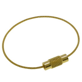 八幡ねじ ワイヤーキーホルダー ゴールド 1セット(5個入) 1セット(5個入)