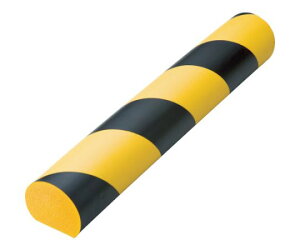 トラスコ中山 安心クッション かまぼこ型 1本入り 黒/黄 TAC-114 1本