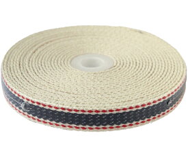 日本紐釦貿易 プレッピーテープ ライン入り 幅15mm×5m巻 ホワイト×ネイビー PR1500-168 販売単位：1巻