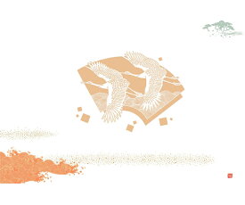 カミイソ産商 尺3 テーブルマット ツル 1組（100枚入） No.516 販売単位：1組(100枚入)