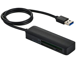 �G���R�� ���������[�_ USB-A�R�l�N�^ USB 5Gbps UHS-I SD+microSD �R���p�N�g�t���b�V�� �P�[�u����50cm �u���b�N MR3-C30BK 1��