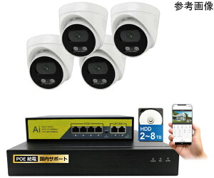 �u���[�h�E�H�b�` 4k�i800����f�jPoE�^�C�vNVR�h�ƃJ�����Z�b�g �h�[���J����4��AHDD4TB�t�� 1�Z�b�g SEC-N-4FK-4T �h�Ɨp�J�����iCCTV�j/�h�ƃJ�����iCCTV�j