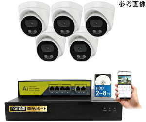 �u���[�h�E�H�b�` 4k�i800����f�jPoE�^�C�vNVR�h�ƃJ�����Z�b�g �h�[���J����5��AHDD4TB�t�� 1�Z�b�g SEC-N-5FK-4T �h�Ɨp�J�����iCCTV�j/�h�ƃJ�����iCCTV�j