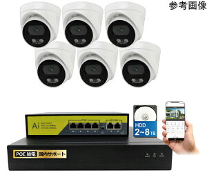 �u���[�h�E�H�b�` 4k�i800����f�jPoE�^�C�vNVR�h�ƃJ�����Z�b�g �h�[���J����6��AHDD4TB�t�� 1�Z�b�g SEC-N-6FK-4T �h�Ɨp�J�����iCCTV�j/�h�ƃJ�����iCCTV�j