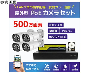 �u���[�h�E�H�b�` 500����fPoE NVR�h�ƃJ����4��E��ԃt���J���[�^��@HDD4TB�Z�b�g 1�Z�b�g SEC-N-Y4G-4T �h�Ɨp�J�����iCCTV�j/�h�ƃJ�����iCCTV�j