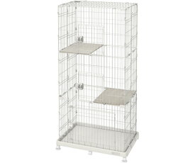 アイリスオーヤマ ペットケージ 3段 アイボリー 1個 PEC-903V 飼育