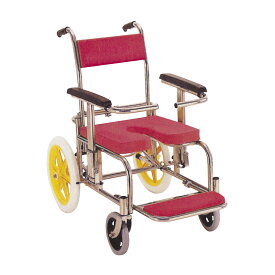 カワムラサイクル シャワー用車いす（背前後式） レッドKS2(ステンレスセイ)