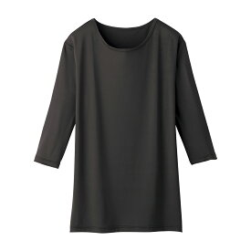 自重堂 七分袖インナーTシャツ ブラックWH90029(S)