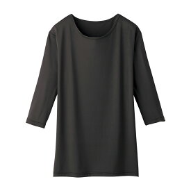 自重堂 七分袖インナーTシャツ ブラックWH90029(M)