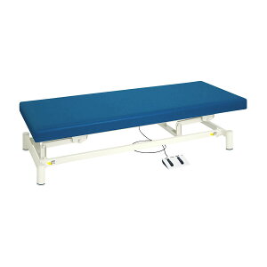 高田ベッド製作所 電動診察台(低床タイプ) ビニルレザーメディブルーTB-1151(65X190X35-73