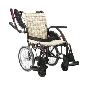 【非課税】カワムラサイクル 車いす(介助用)ウェイビットプラス 介助用 カフェモカNo.95WAP16-40A(エアータイヤ)