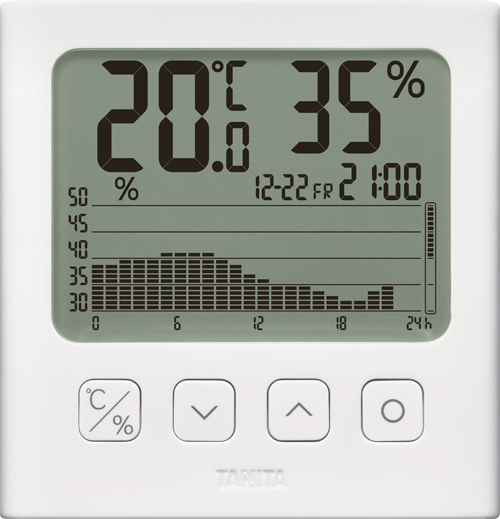 低価格 送料無料（一部地域を除く） タニタ グラフ付デジタル温湿度計 TT-581