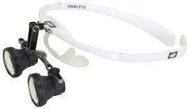 【送料無料】ハマットホークアイ手術用双眼ルーペ HAHE2548 規格：2.5倍・焦点480mm重量：62g　フレームカラー：ホワイト