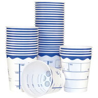 検査用カップ 7oz(205ml) 検尿コップ 23-3255-00 ファーストレイト FR-222U(ブルー)100コイリ