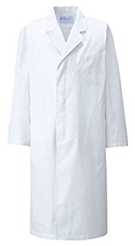KAZEN（カゼン）　メンズ診察衣S型長袖　110-70（ホワイト）　LL