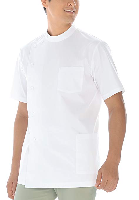 KAZEN（カゼン）　メンズ医務衣　半袖　132-30（ホワイト）　LL