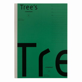 【10冊セット】Trees　B5　プラスメモリ　B罫　30枚　グリーン UTRP3BG