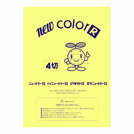 【50枚セット】蛍光ニューカラーR　フラッシュレモン　4切 NC2004-4N