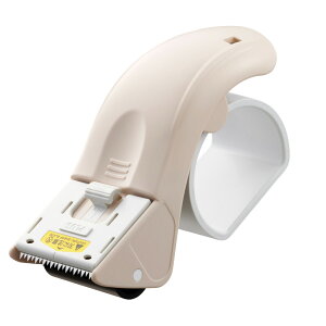 PLUS(プラス) 梱包用テープカッター グリップカット ベージュ TC-500P(31498)
