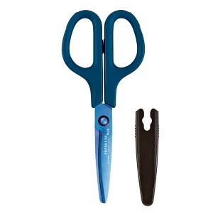 【PLUS】 はさみ フィットカットカーブ プレミアムチタン ネイビー SC-175STN(35657) プラス
