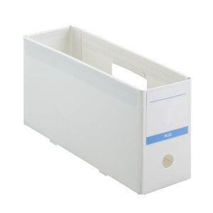 【PLUS】 抗菌 PPボックスファイル A4-E ハーフサイズ ホワイト FL-201AB-H(76521) プラス