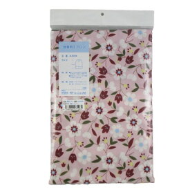 食事用エプロン 花柄ピンク 17970231 日本資材