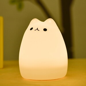 LED ベッドサイドライト ねこ 7色変化 可愛い 猫形ライト サイドランプ デスクライト テーブルライト