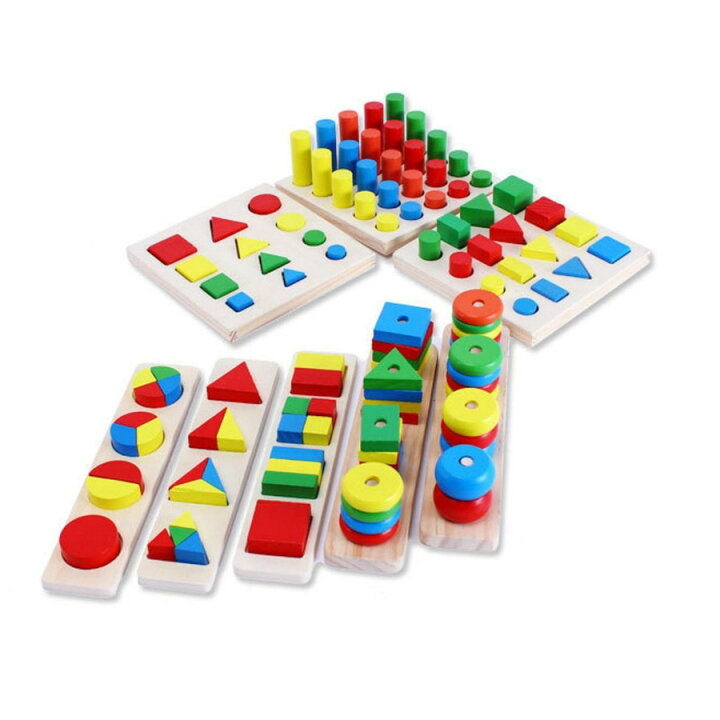 楽天市場 木のおもちゃ 知育玩具 セット 形合わせ はめこみ パズル カラビナ 豪華8点セット Shop Delicious 楽天市場店