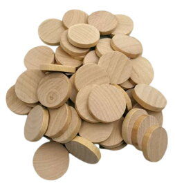 木製スライス 丸 DIY 木片 天然木 50個 手芸 デコレーション 3cm 厚さ5mm