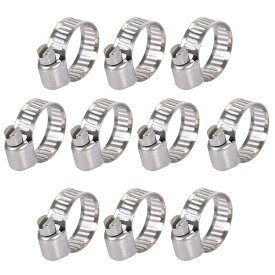 ホースバンド ステンレス 10個セット 6～12mm ホースクランプ 調整可能 ネジ締め