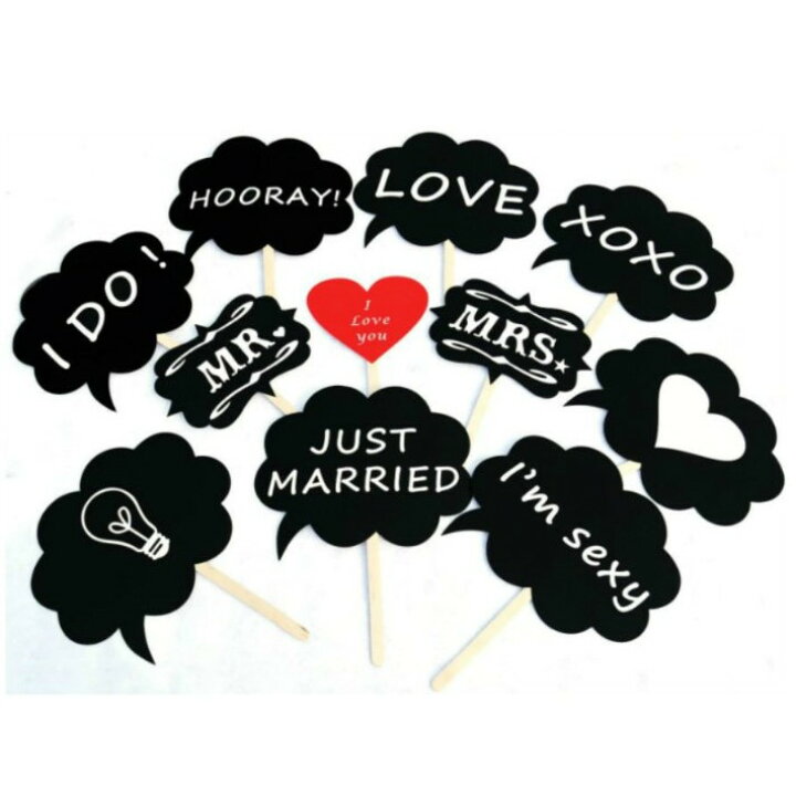 楽天市場 フォトプロップス 11点セット 吹き出し 結婚式 二次会 誕生日会 写真小道具 Shop Delicious 楽天市場店