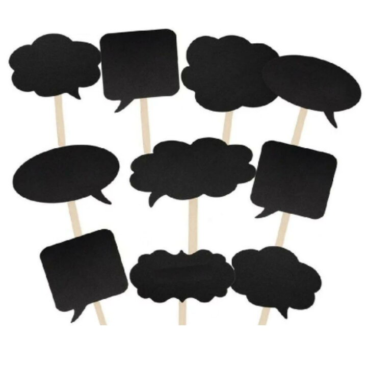 楽天市場 フォトプロップス 無地 10点セット 吹き出し 結婚式 二次会 誕生日会 写真小道具 Shop Delicious 楽天市場店