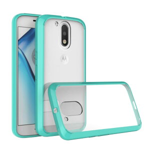 Motorola Moto G4 Plus �P�[�X /G4�P�[�X TPU �n�C�u���b�h �N���A�J�o�[ (MOTO G4/G4 Plus, �O���[��)