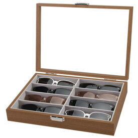 メガネ サングラスコレクションケース 木製 サングラスボックス 8本収納