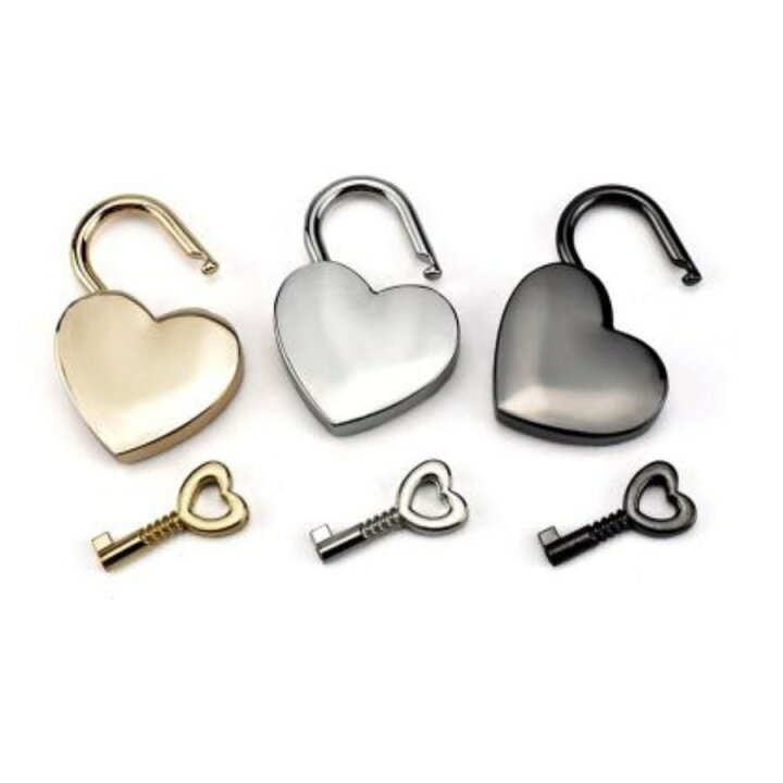 楽天市場 ハート型 南京錠 3色セット ゴールド シルバー ブラック 旅行用品 盗難防止 Shop Delicious 楽天市場店