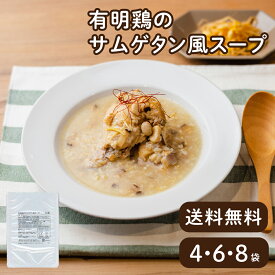 【送料無料｜常温】【公式】石井食品 有明鶏のサムゲタン風スープ 4袋 6袋 8袋｜ 参鶏湯 食べるスープ 玄米 生姜 しょうが 国産 韓国料理 長期保存 常温保存 簡単 湯煎 レトルト インスタント ギフト 無添加調理 イシイ食品 ギフト プレゼント