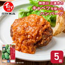 【冷蔵】【公式】石井食品 ハンバーグ 神奈川三浦市のキャベツを使ったハンバーグ トマトソース 5袋｜ レトルト キャベツ トマトソース 惣菜 ギフト 三浦野菜 贈答 在宅 時短 電子 冷蔵 無添加調理 イシイ食品